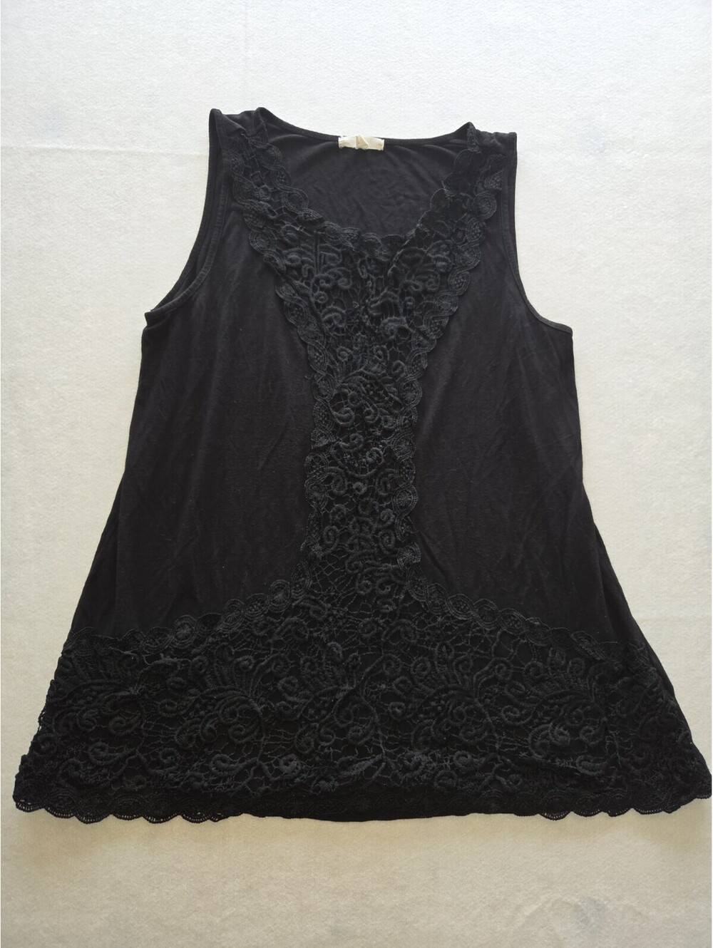 maurices Tank Top Whimsigoth grunge Black Lace MEDIUM CB2 0025